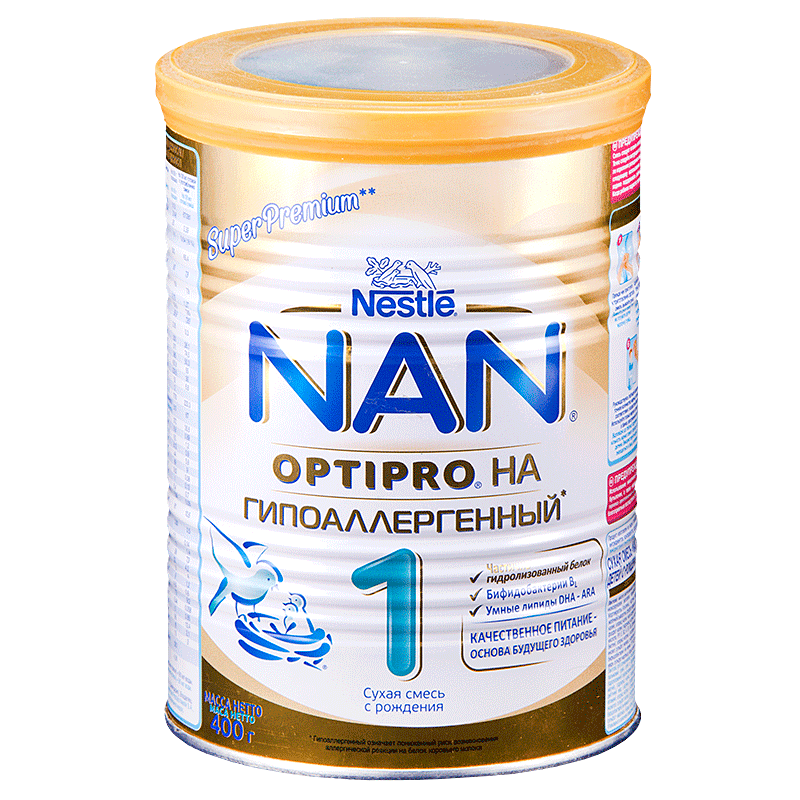 Nan (Nestlé) гипоаллергенный 1 Optipro, с рождения. Смесь нан гипоаллергенный для новорожденных 1. Молочная смесь "nan Premium 1" 400гр. Нестле нан 1 оптипро сух 400 с рождения.