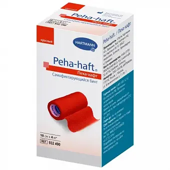 Бинт самофиксирующийся PEHA-HAFT 10х4,0 красный