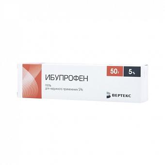 Ибупрофен-Вертекс гель 5% 50г 