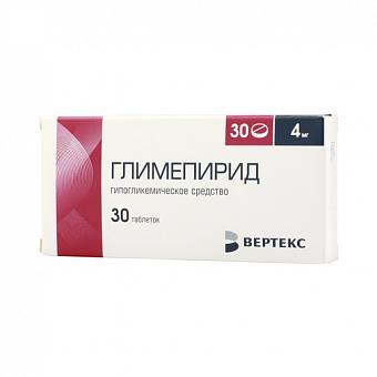 Глимепирид-Вертекс таб. 4мг №30 