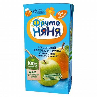 Фруто Няня Сок яблоко-груша с мякотью  0,5 л