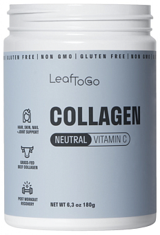 Коллаген пептидный +витамин С Нейтральный вкус 180г.Leaftogo