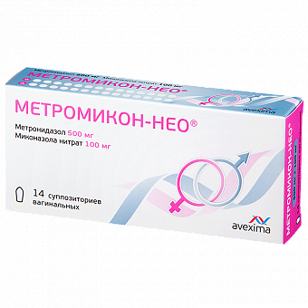 Метромикон Нео супп. ваг 500мг+100 мг х14