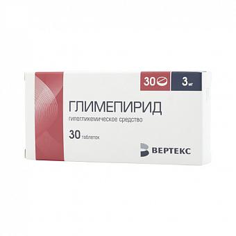 Глимепирид-Вертекс таб. 3мг №30 