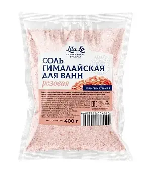 Детокс&Релакс Соль для ванн гималайская розовая 400г