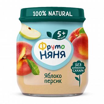 Фруто Няня Пюре яблоко,персик 100 г