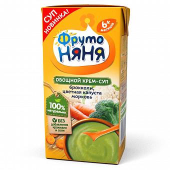 Фруто Няня Пюре крем-суп капуста брокколи,цветная капуста,морковь 200 г